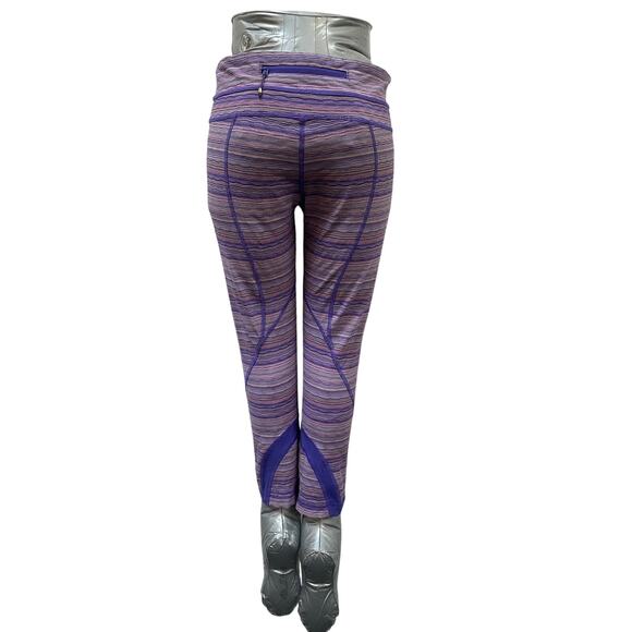 Lululemon Inspire Cropped Tight II Leggings Women's Size 6 Purple Multi - Picture 2 of 4
